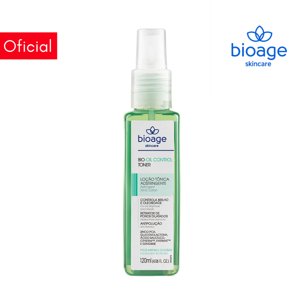 Loção Tônica Facial Adstringente Controla Brilho e Oleosidade - Bio-Oil Control Tôner Bioage 120ml
