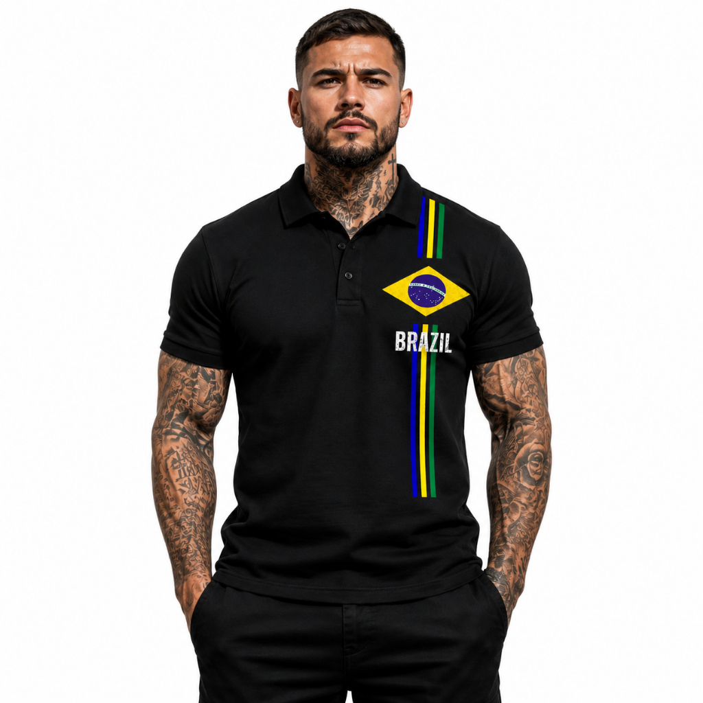 camisa polo brasil lançamento exclusivo piquet premium