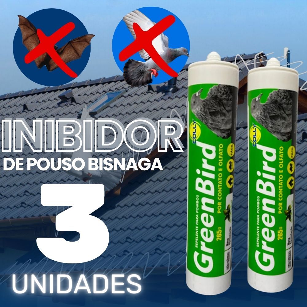 GreenBird 3 Bisnagas Aroma de Hortelã para Sacadas e Telhados