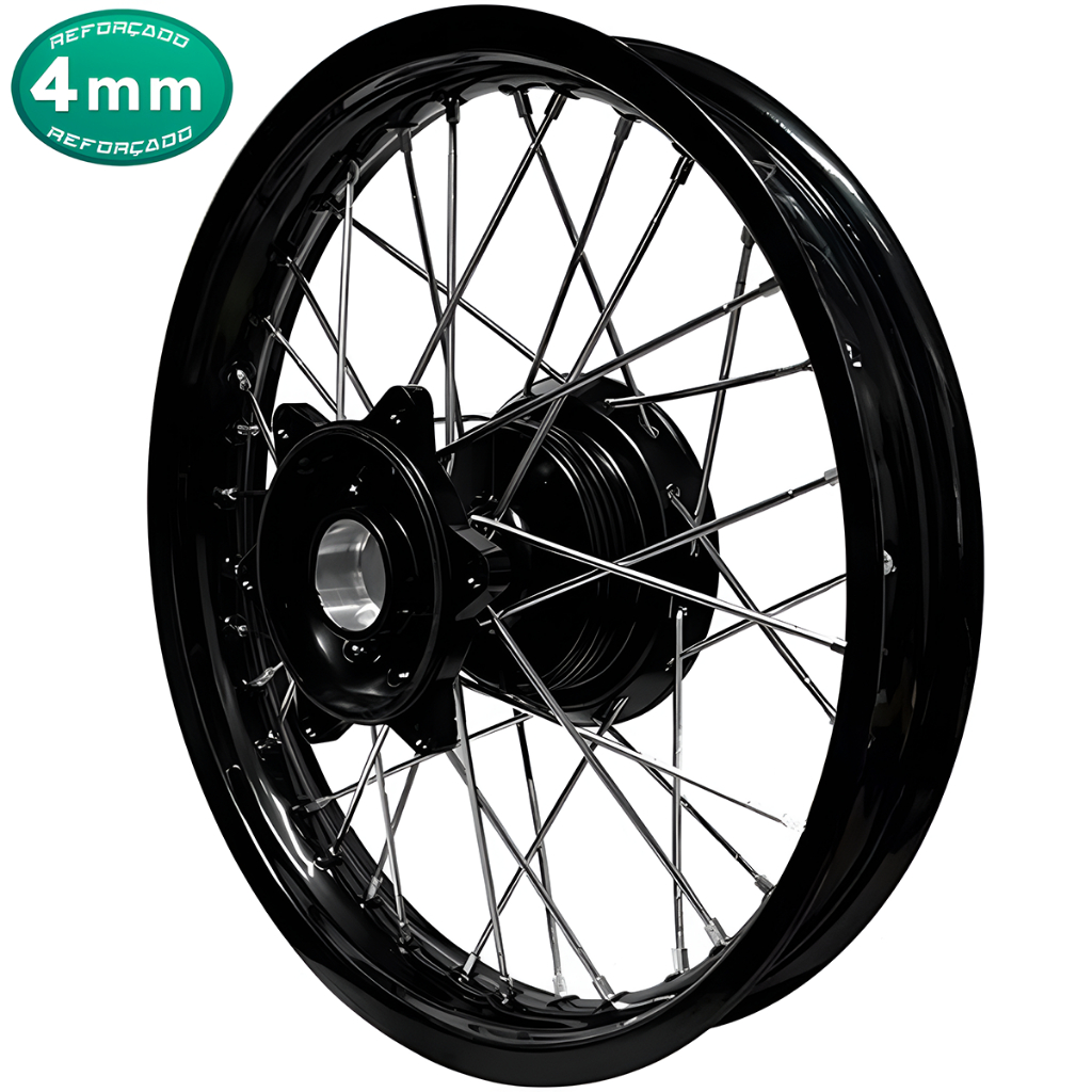 Roda Calha Folha Jante Traseira Aro Preto Jante Crf 230 Cubo Preto Raios 4mm