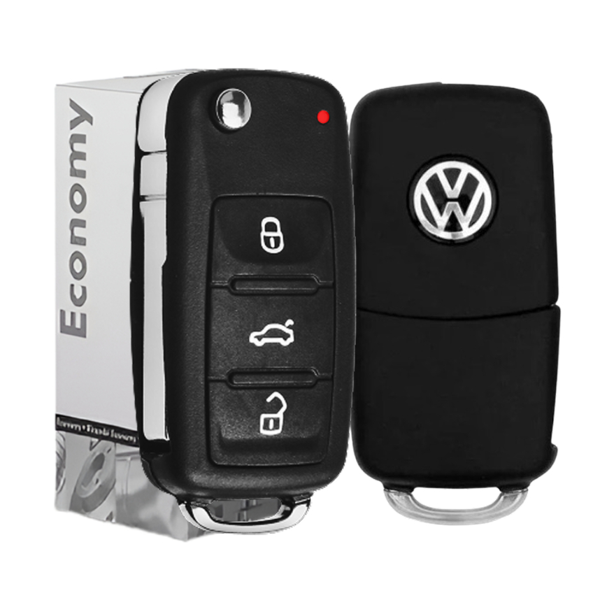 Capa Carcaça Chave Canivete Gol Fox Golf Up Jetta Voyage G6 Tiguan Vw Volkswagen 3 e 2 Botões