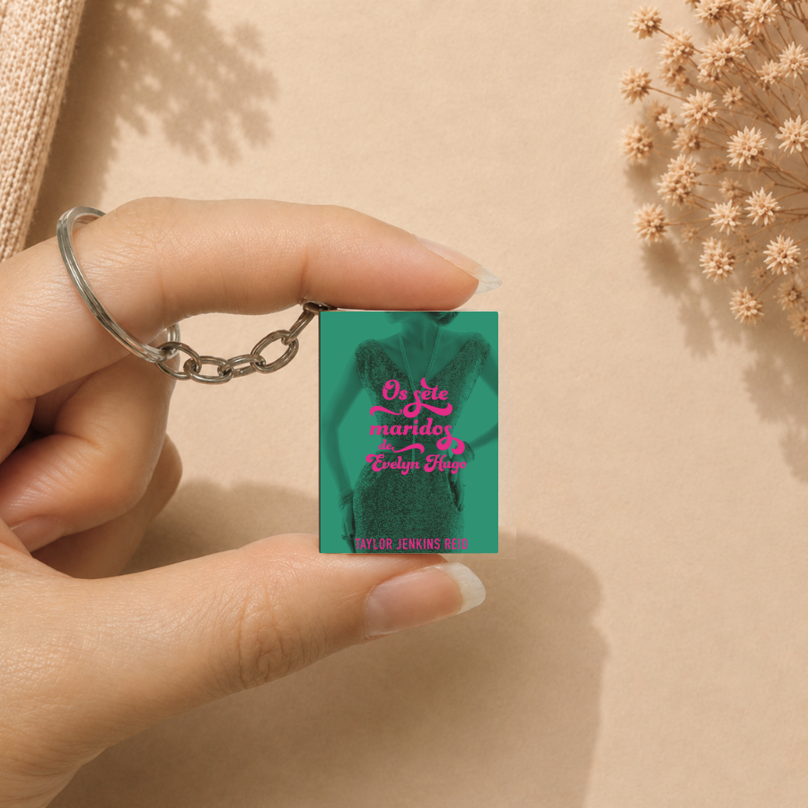 Chaveiro de Mini Livro - OS SETE MARIDOS DE EVELYN HUGO | Presente literário — imagem 2 de 2