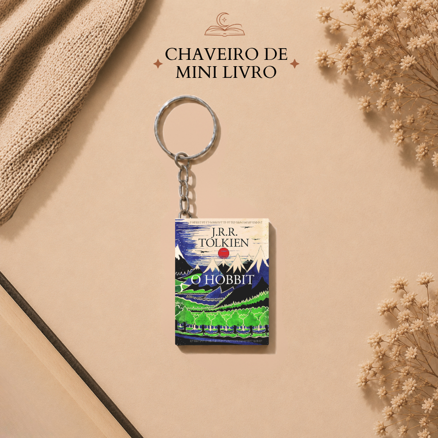 Chaveiro de Mini Livro - O HOBBIT | Presente literário