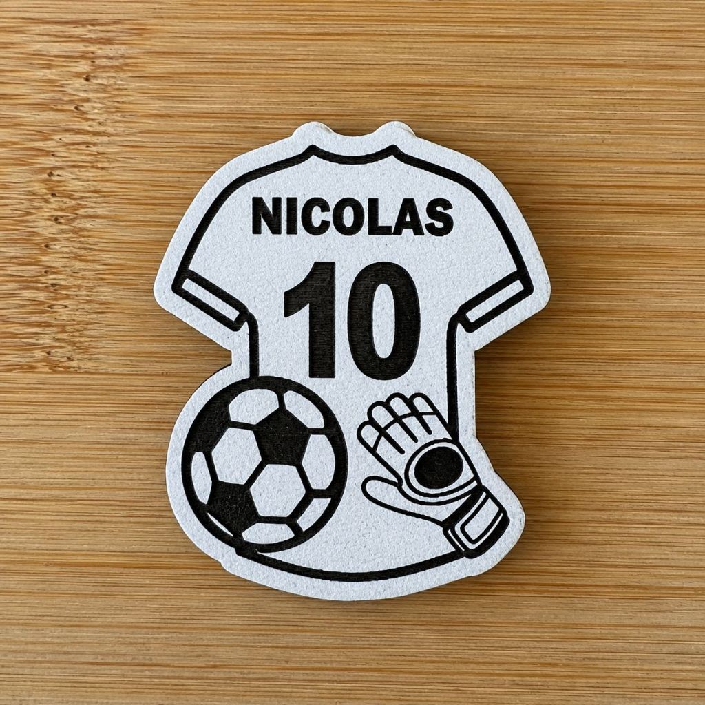 Kit Imã MDF Futebol Goleiro Personalizado Aniversário Infantil Time Lembrancinha Esportiva Lembrancinha em Madeira MDF