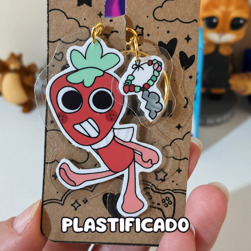 Chaveiro Plastificado Personagens MANDE NO CHAT Colecionáveis gamer Jogos Séries Roblox