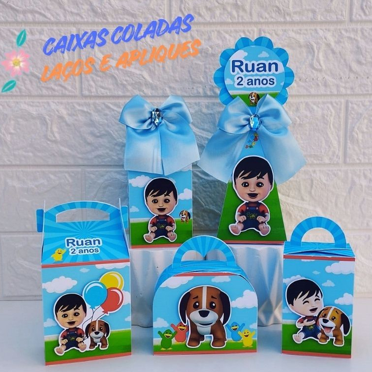 Kit Festa Bento e Totó Personalizados | Lembrancinhas Aniversário | Festa Infantil | Semi-montadas