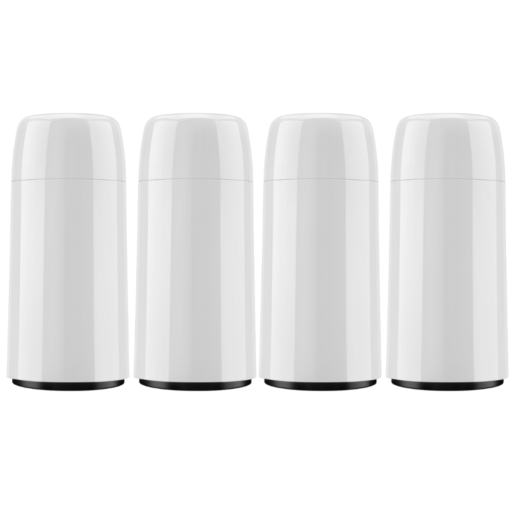 Kit 4 Mini Garrafa Térmica Branca Para Café Bebida Quente 250ml - Invicta