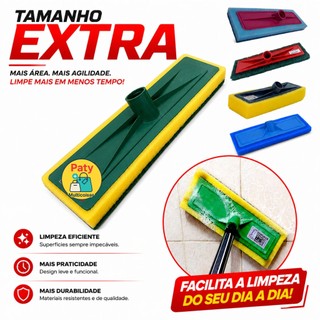 2 a 6 Rodo abrasivo esfregão Lava piso azulejo vidro porcelanato cera fibra limpeza pesada s/ cabo