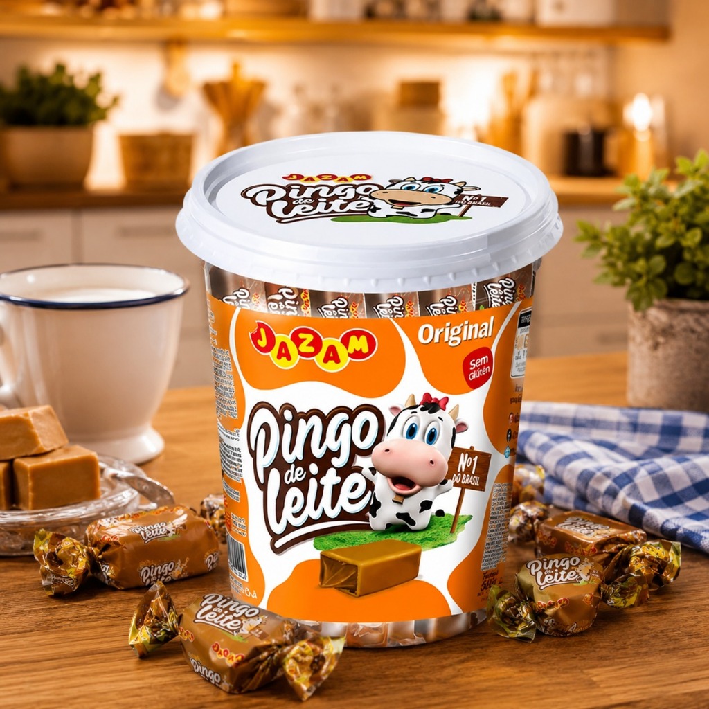 Pingo Leite Doce Doces Festa Junina Infantil Lembrancinha Saquinho Surpresa Cremoso Original Jazam