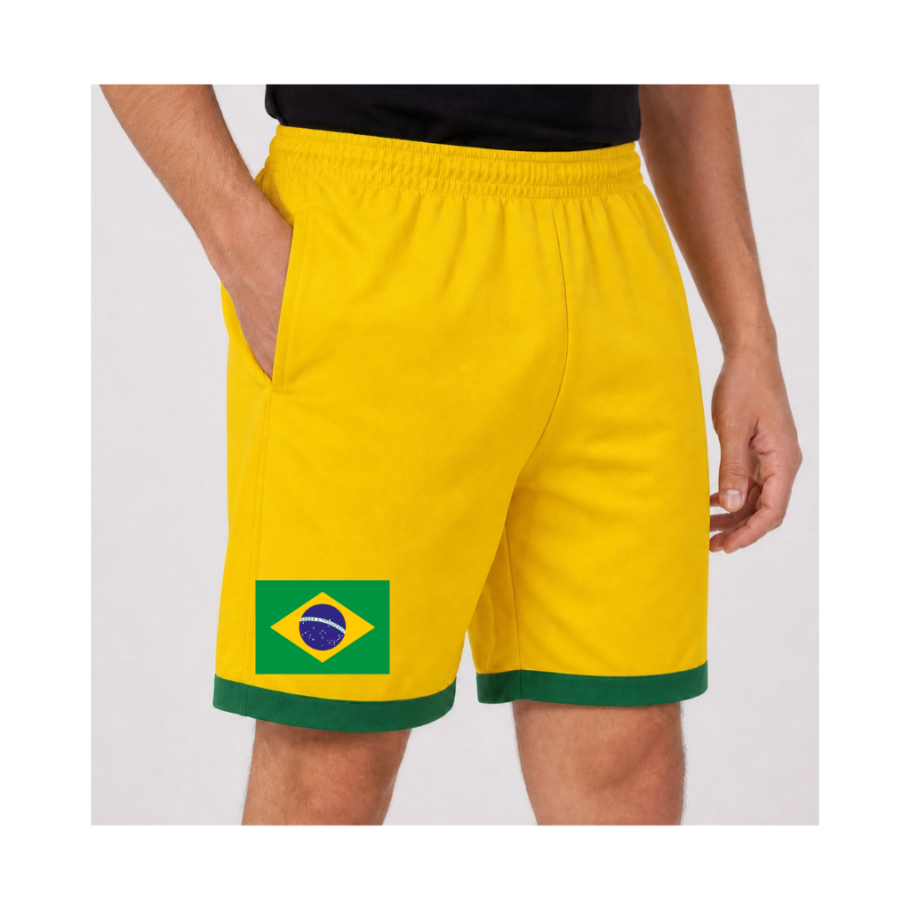 Bermuda esportiva SELEÇÃO BRASILEIRA  de alta performance,