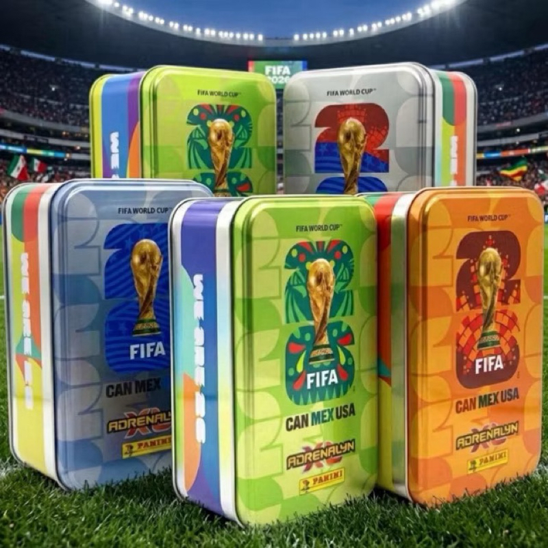 Lata Panini Fifa World Cup 2026 Adrenalyn Xl + 8 Envelopes Lacrado