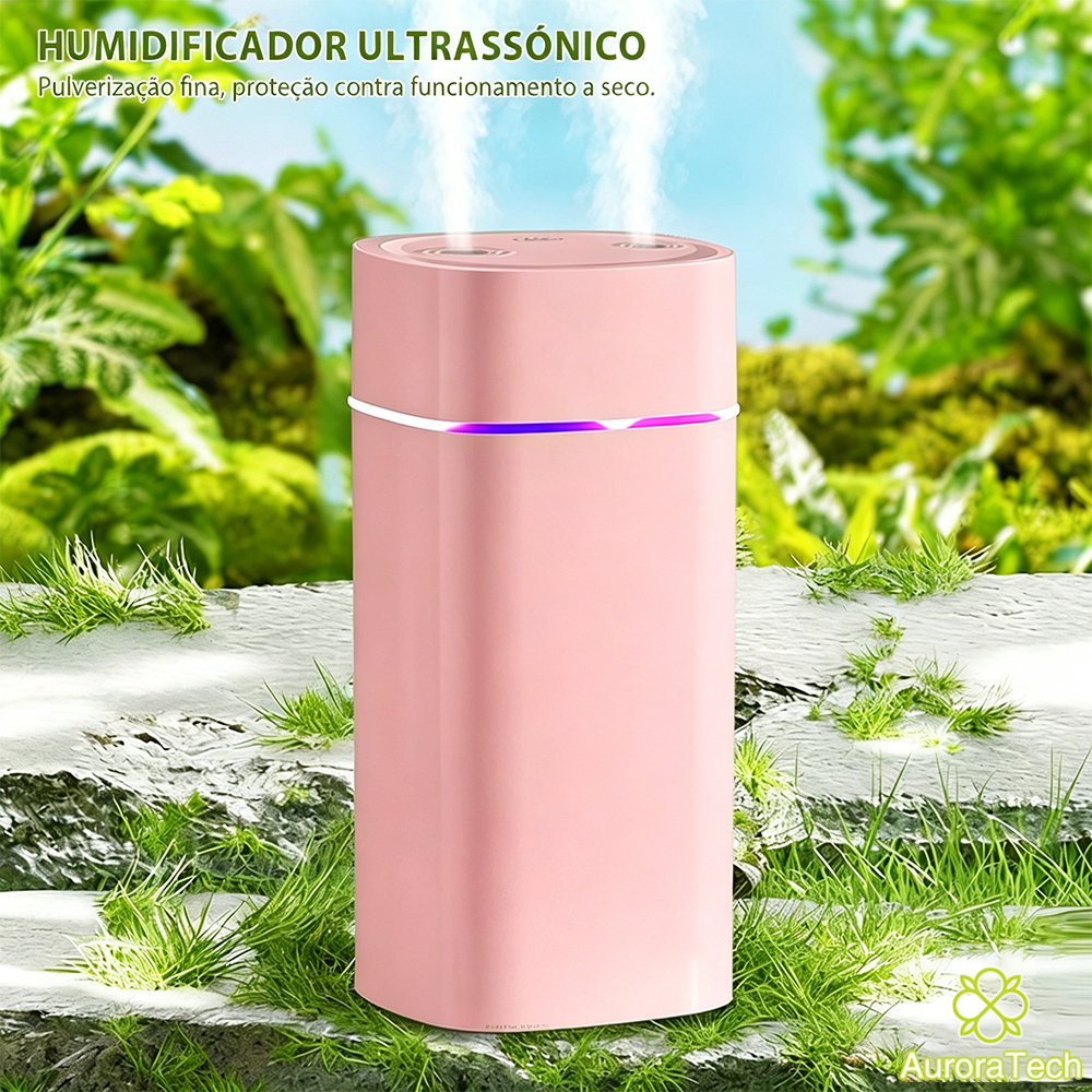 Umidificador De Ar Aromatizador De Ambiente Usb Difusor Led Purificador De Ar Para Quarto