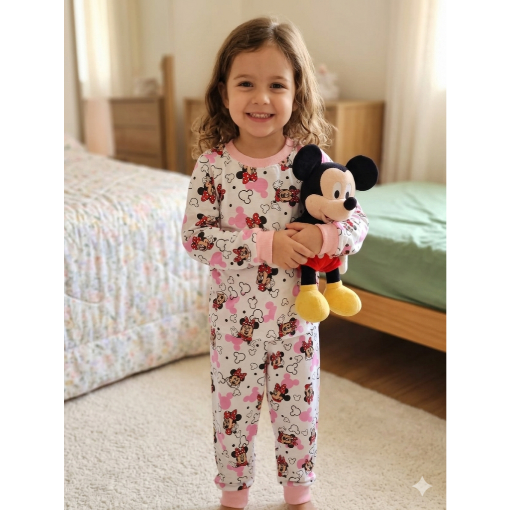 🩷 Pijama Infantil Minnie Mouse –  🩷