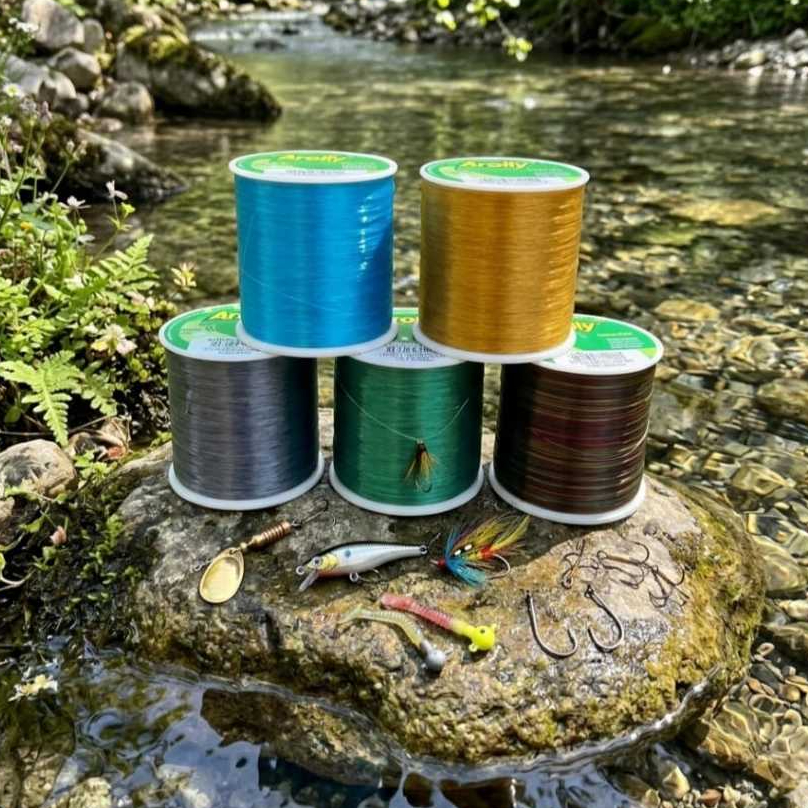Linha Pesca Monofilamento Araty Superflex 100 Gramas Azul Verde Fume Multicolor Ouro Varias Medidas