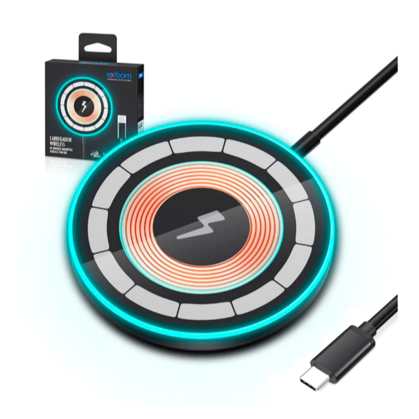 Carregador Magnético Por Indução Turbo Carga Rápida Usb-c para celular EL-2906