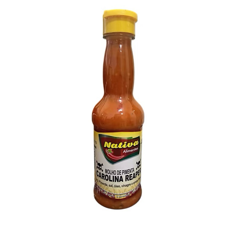 Molho de Pimenta Carolina Reaper 150ml Nativa Alimentos Pimenta Forte