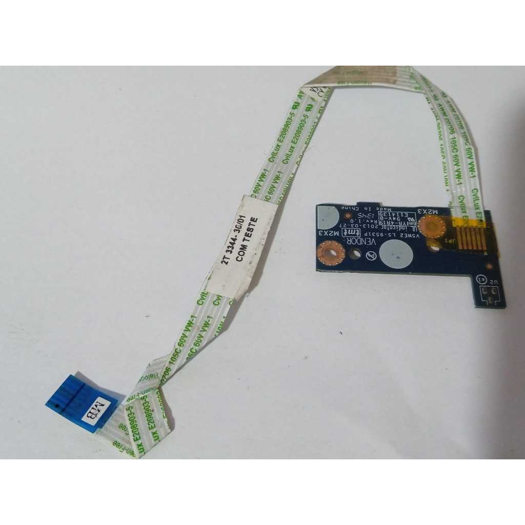 Placa botao power com cabo flat notebook Login NCL 60