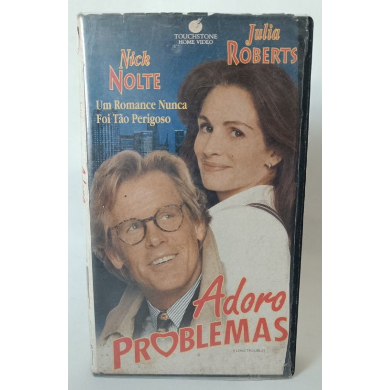 VHS Adoro Problemas Legendado filme aventura romântica Julia Roberts Nick Nolte clássico colecionador