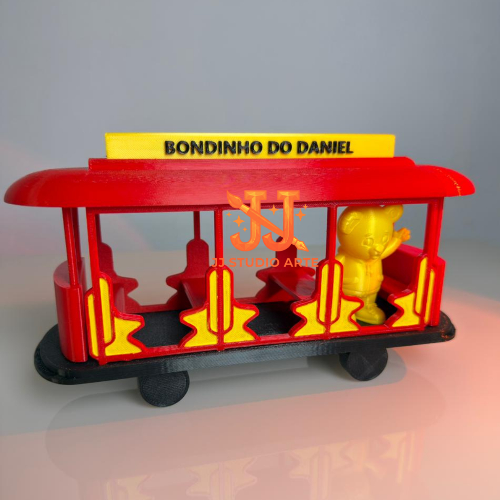 Bondinho Daniel Tigre Personalizado | Kit Duplo | Topo de Bolo | Decoração Festa Infantil