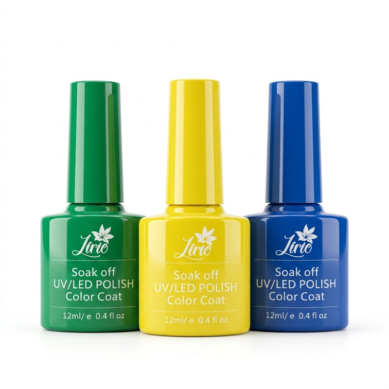 Kit 3 Esmaltes em Gel Led Uv secagem em cabine Bella rosa/ Girl Fatale Lirio Copa do Mundo Brasil