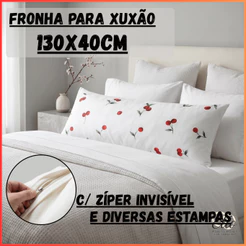 Fronha Corpo Xuxão Estampado 130x40 180 Fios Gestante Avulso ou Kit 2 Peças | Conforto e Estilo