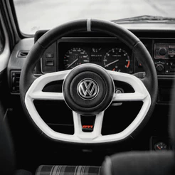 Volante Esportivo Gti Branco Para Novo Golf Fox Spacefoxx Crossfox Jetta Bora