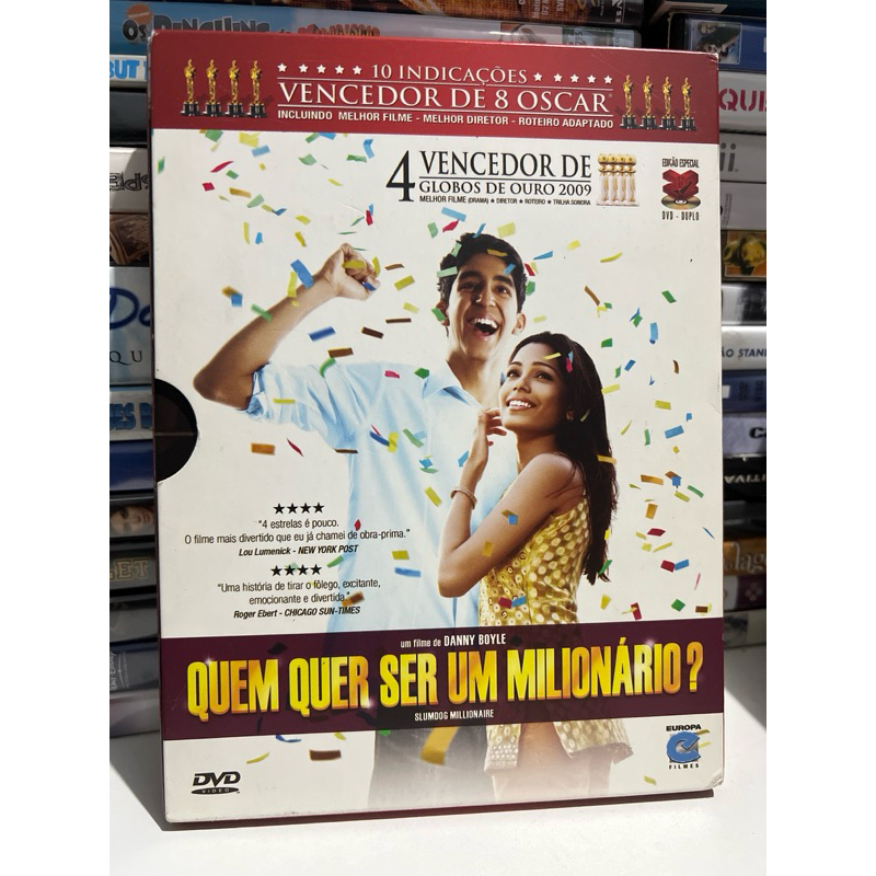 Quem Quer Ser Um Milionário DVD Duplo Edição Especial Vencedor De 8 Oscars Original