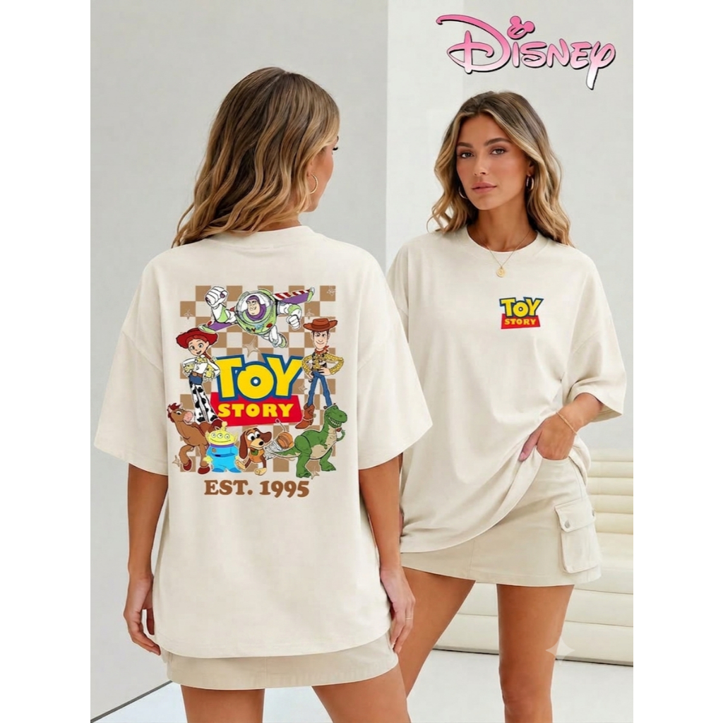 Camiseta Feminina Over Sheriff Woody Toy Story Filme Desenho Camisa Feminina Toy Story