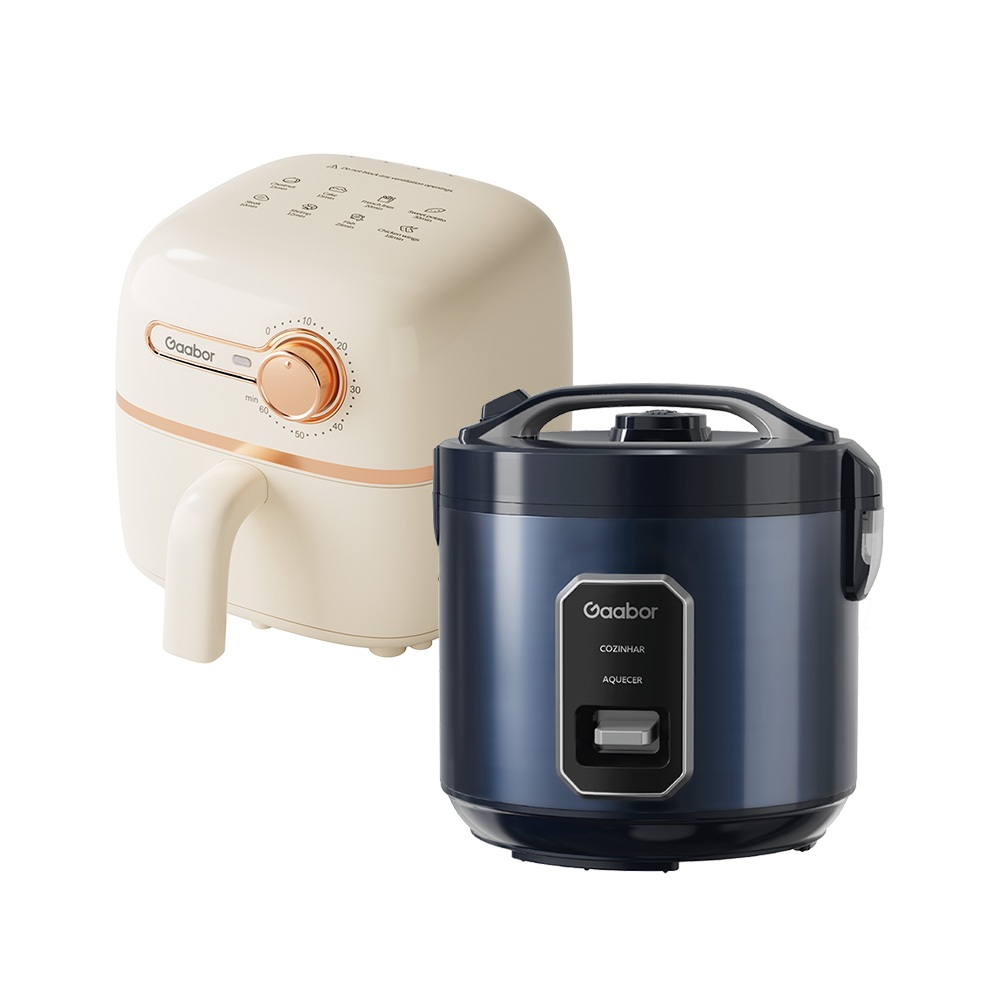 [Oferta Combinada]Gaabor Venda em Combo Air Fryer 1,4l Af20m com Panela de Arroz Azul 5l Antiaderente Rc-50m01a — R$ 468,00 em Shopee