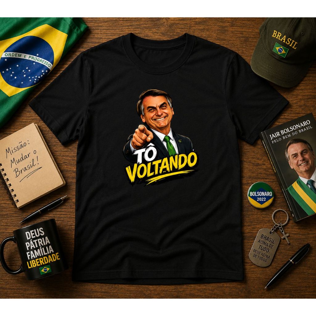 Camiseta Patriota Bolsonaro Estampa Algodão Unissex Camisa