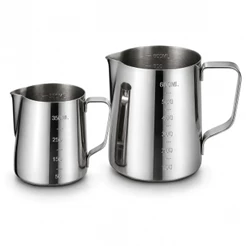 Kit Leiteira Inox 350ml 550ml Cremeira Pitcher Barista Jarra