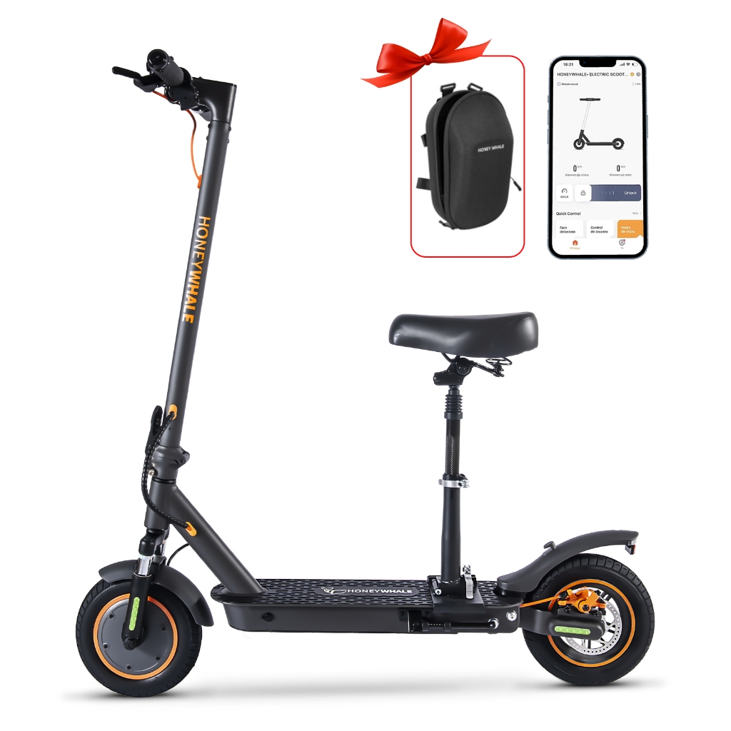 HONEYWHALE M2 MAX-B 500W Patinete Eletrico Scooter, 32KM Autonomia, Velocidade Máxima de 32 KM/H
