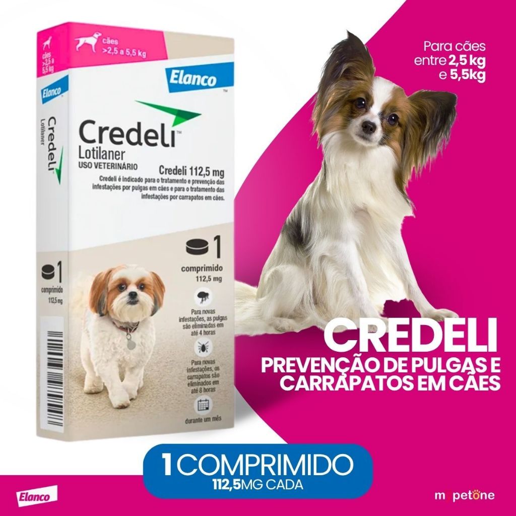 Credeli Elanco 112,5 mg para Cães de 2,5 a 5,5 Kg - 1 Comprimido · foto 2