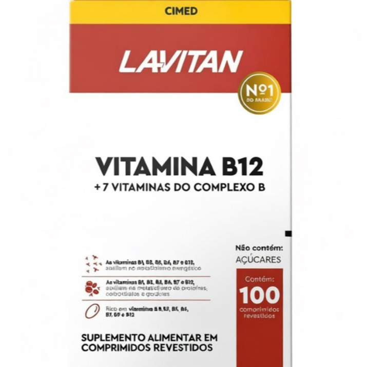 Vitamina Lavitan B12 + Vitaminas Do Complexo B Completo Com 8 Vitaminas