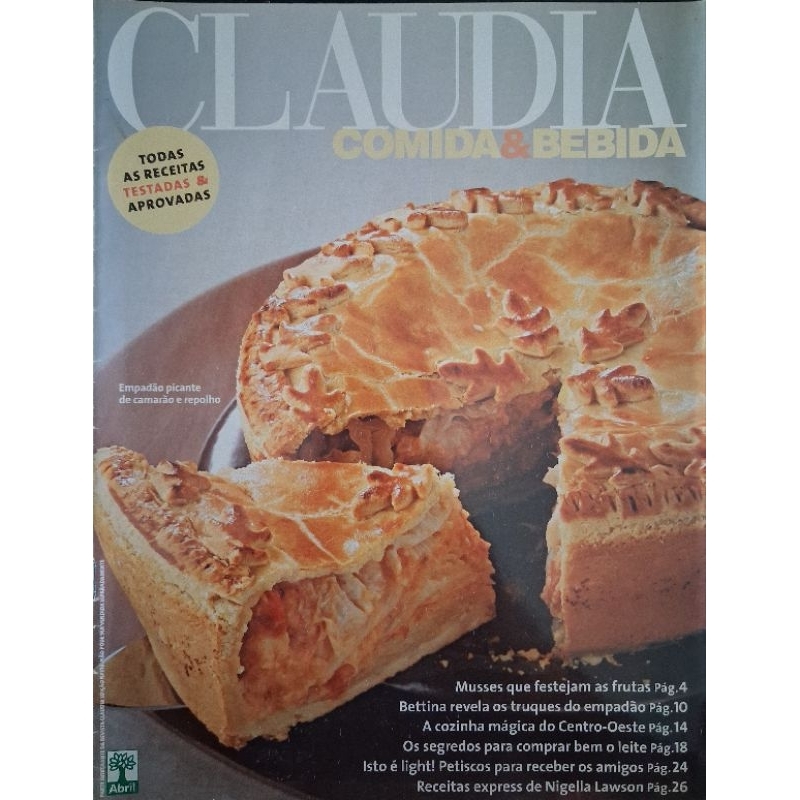Revista de Culinária Cláudia Comida & Bebida