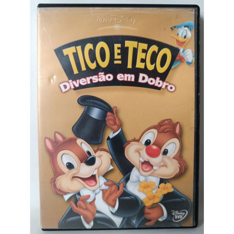 DVD Tico e Teco Diversão em Dobro Dublado Walt Disney desenho infantil raridade clássico colecionador