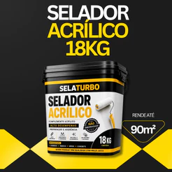 Selador Acrílico Selaturbo 18kg Máxima Selagem Para Paredes Novas E Envelhecidas