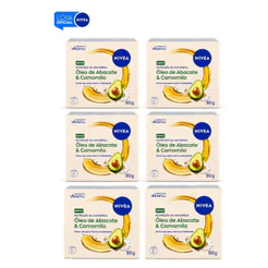 KIT NIVEA Sabonete Oleo de Abacate & Camomila 80g - 6 Unidades