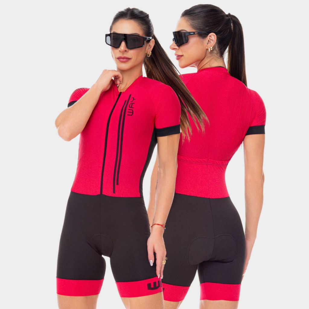 Macaquinho Macacão Ciclismo Feminino Roupa Pedal Speed Bike Mtb Forro Gel