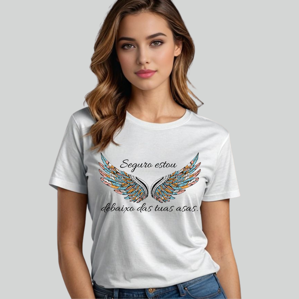 Camiseta t-shirt feminina blusa forte e corajosa moda cristã religiosa vários modelos moda feminina