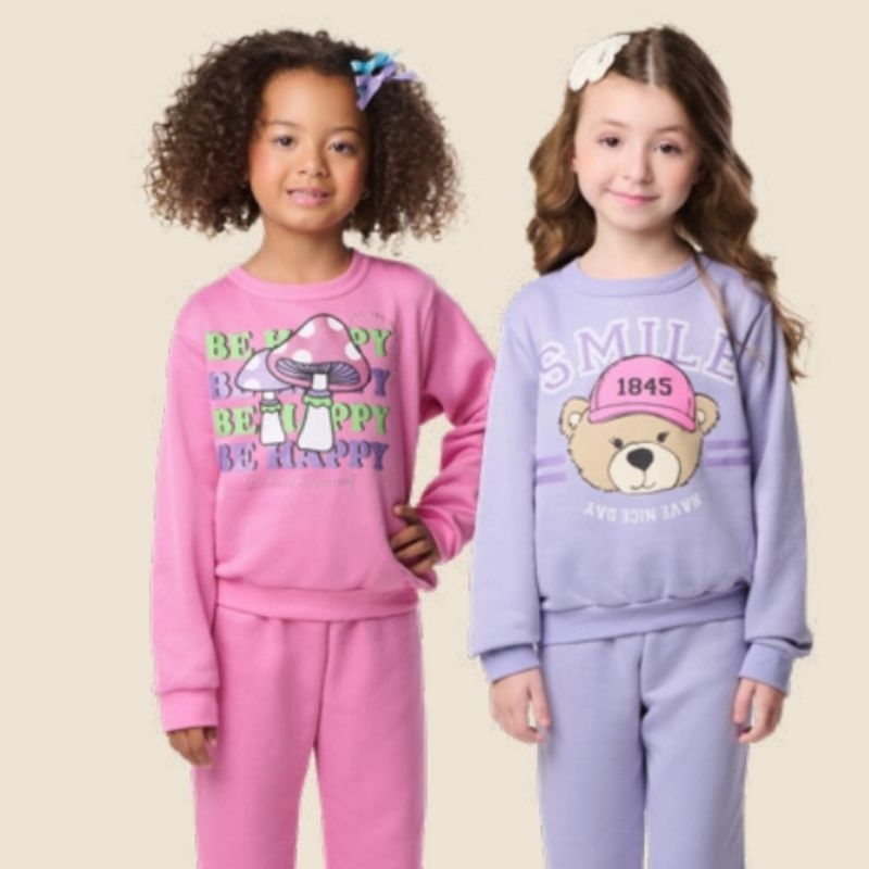 Conjunto Moletom Infantil Feminino Roupa Menina Inverno - Sortidos