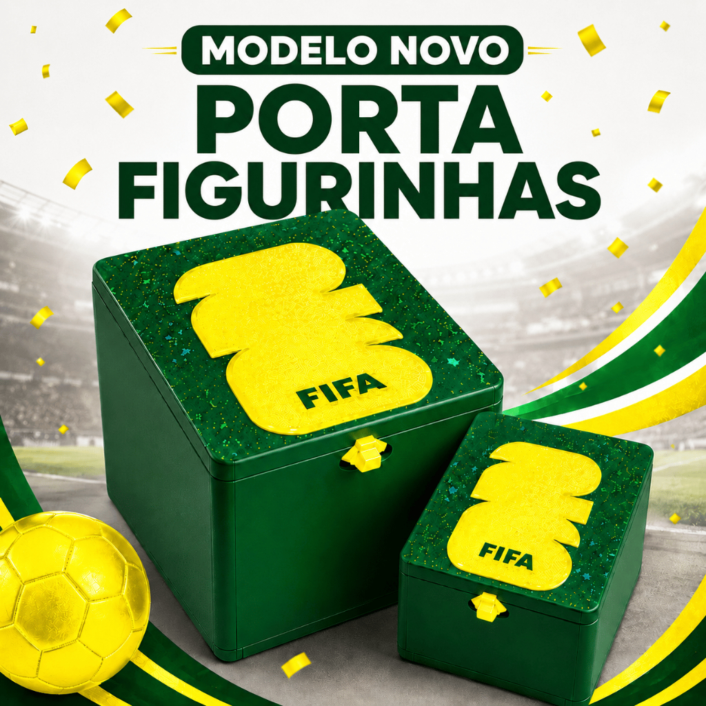 Caixa Organizadora Figurinhas Copa do Mundo 2026 - Estojo Colecionador Premium