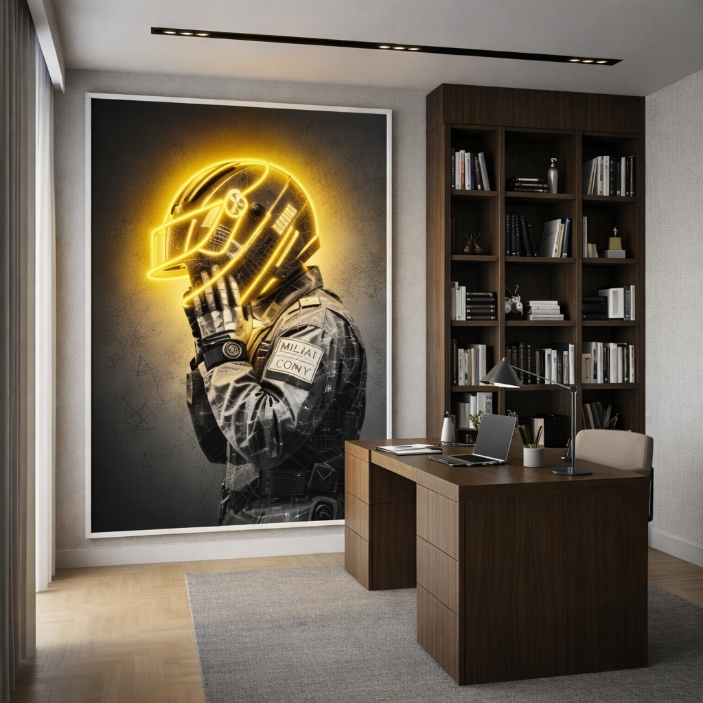 Quadro Decorativo Grande Ayrton Senna Capacete 90x60 cm com Vidro e Moldura Premium Entrega Rapida · foto 2