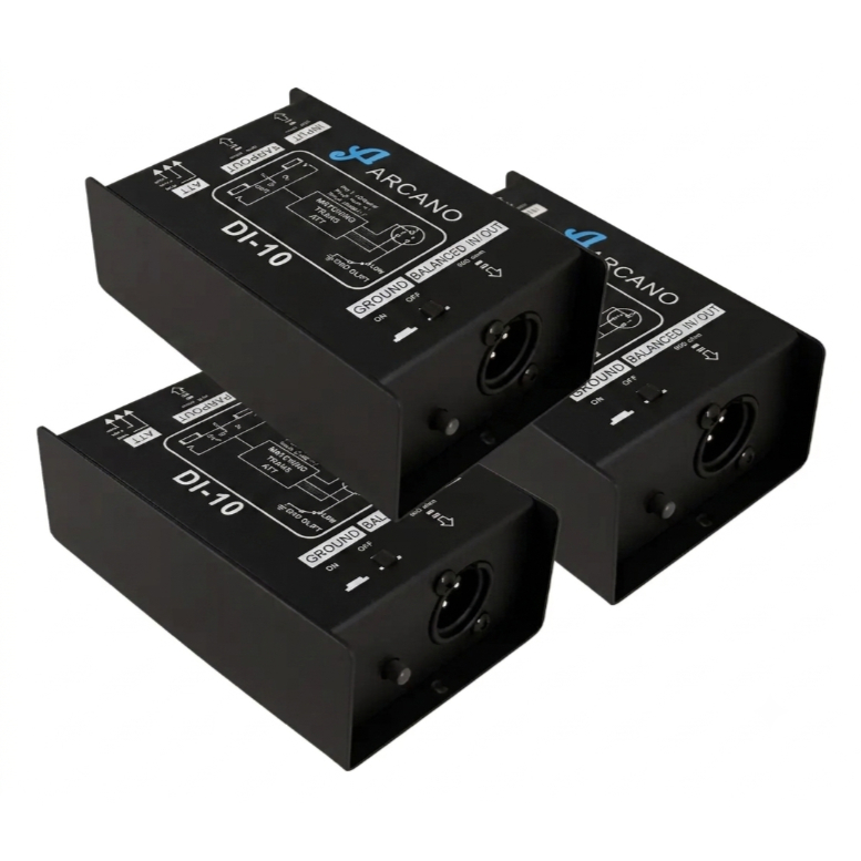 KIT 3 Direct Box passivo Arcano DI-10