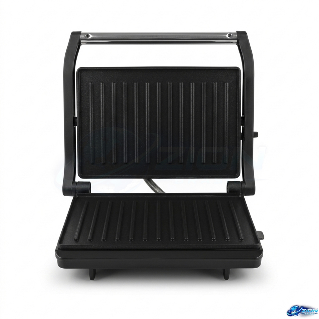 Mini Grill Elétrico BAK Sanduicheira 750W Antiaderente Chapa Dupla Compacta Para Cozinha Uso Dia Dia