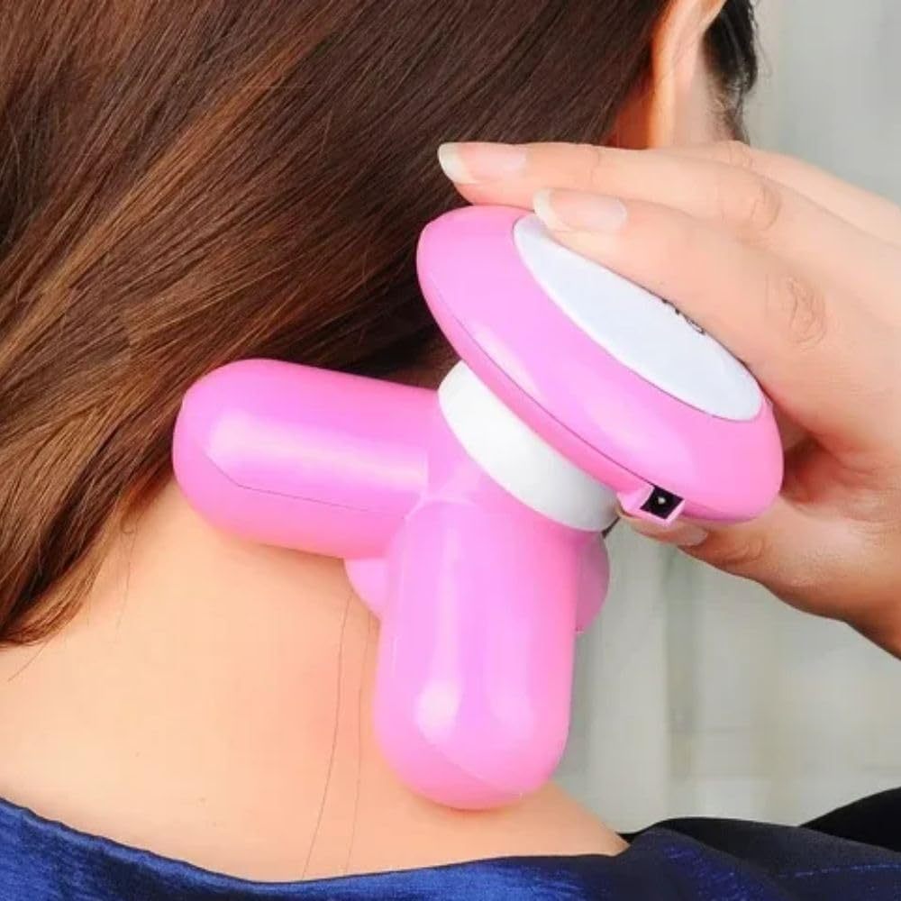 Massageador elétrico portátil com três pés, ideal para o escritório, casa e viagens, para aliviar a fadiga muscular