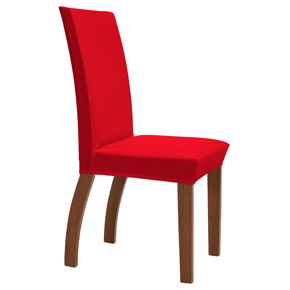 Capa de Cadeira Malha Gel Ajustável Kit 4 Peças Vermelho MR Enxovais Impermeável Lavável Sala Jantar