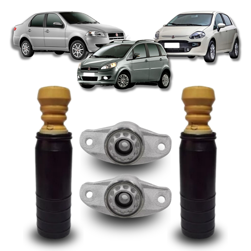 Kit Batente Coxim do Amortecedor Traseiro Fiat Gran Siena Punto Linea Idea Carro Automotivo