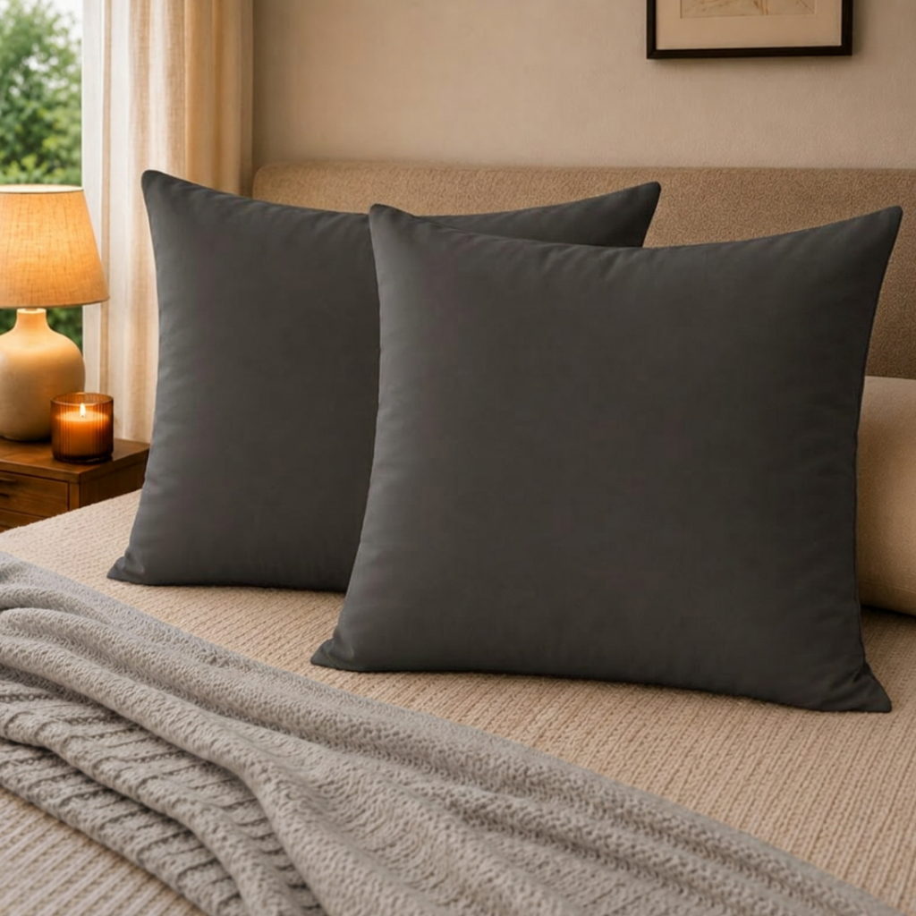 Kit 02 Almofada Cheia Capa Zíper Extra Grande 70x70 Sofá Cama Poltrona Rede Balanço