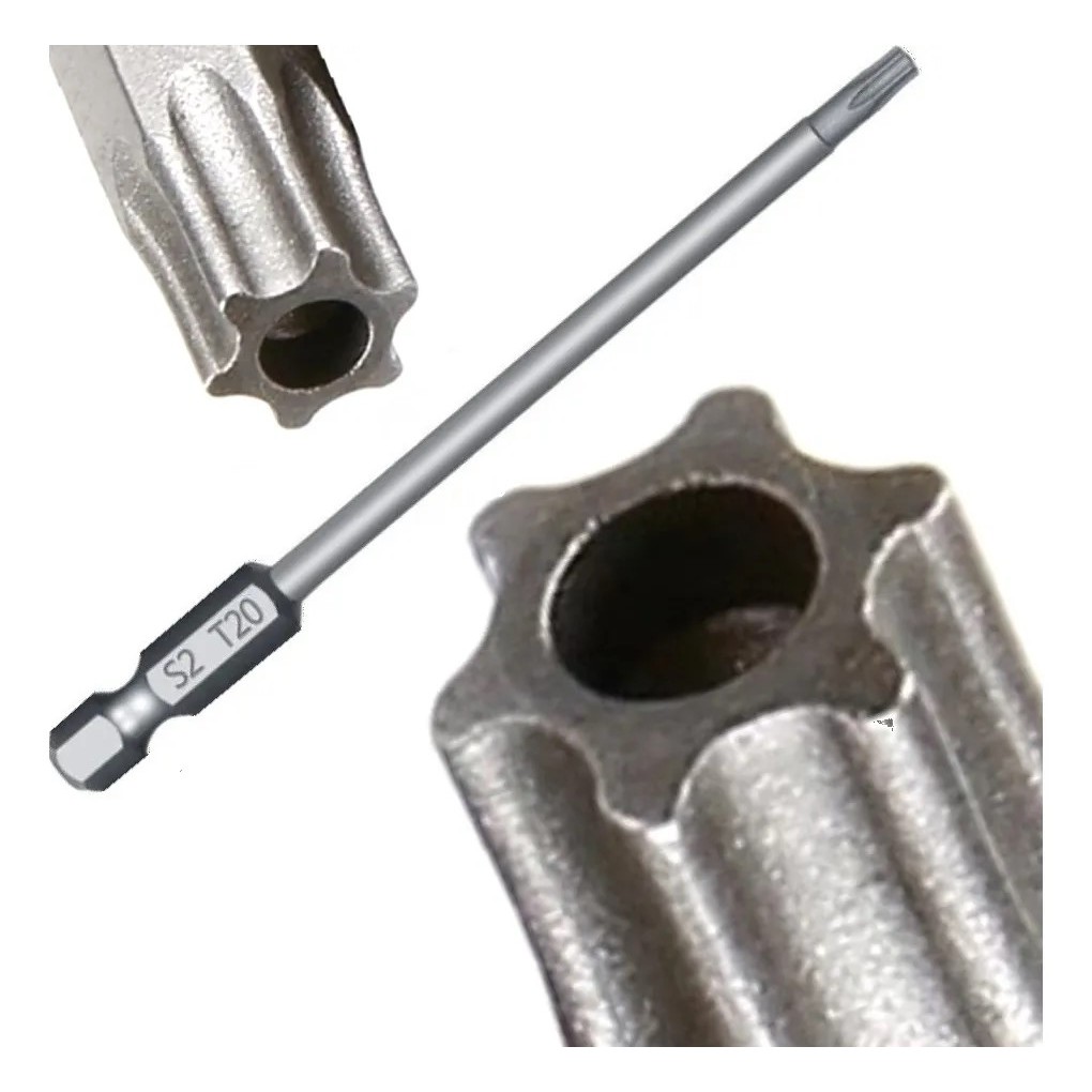 5 Pontas Bits Torx Furo Guia Longo T20 100mm Parafusadeira